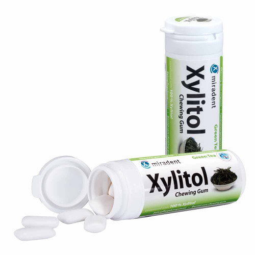MIRADENT Xylitol Chewing Gum gr&uuml;ner Tee