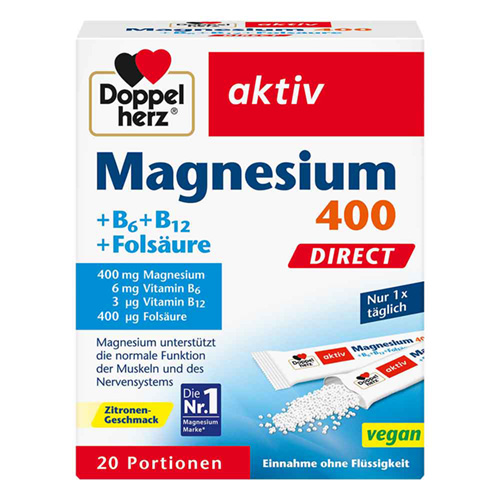 DOPPELHERZ Magnesium+B Vitamine DIRECT Pellets