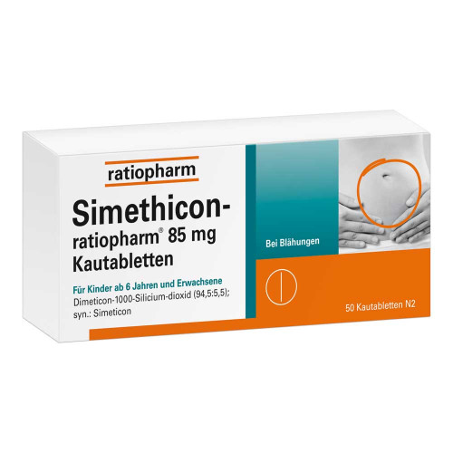 SIMETHICON-ratiopharm 85 mg Kautabletten