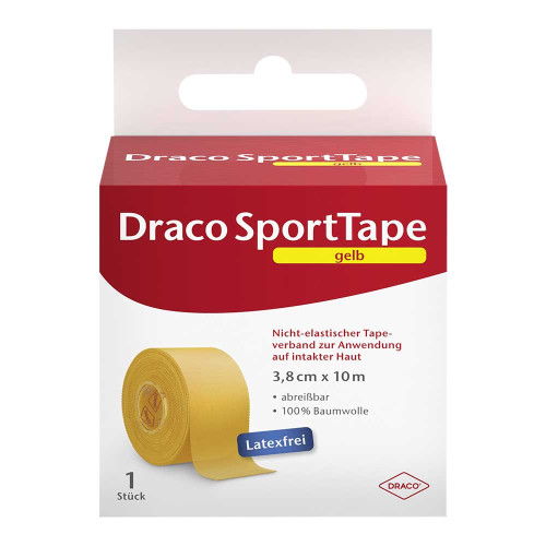 DRACO TAPEVERBAND 3,8 cmx10 m gelb