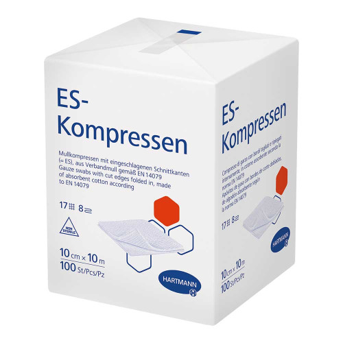 ES-KOMPRESSEN unsteril 10x10 cm 8fach