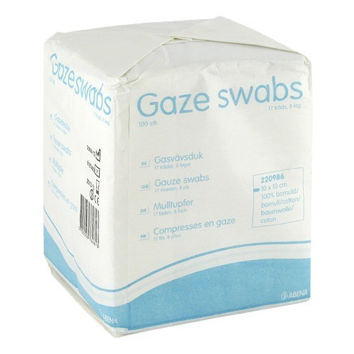 MULLKOMPRESSEN 10x10 cm unsteril 8lagig