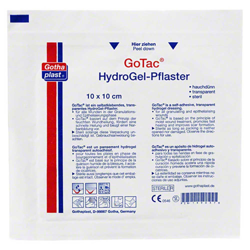 GOTAC HydroGel-Pflaster L 10x10 cm steril