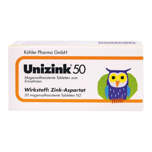 UNIZINK 50 magensaftresistente Tabletten