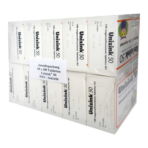 UNIZINK 50 magensaftresistente Tabletten