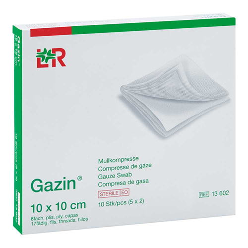 GAZIN Mullkomp.10x10 cm steril 8fach