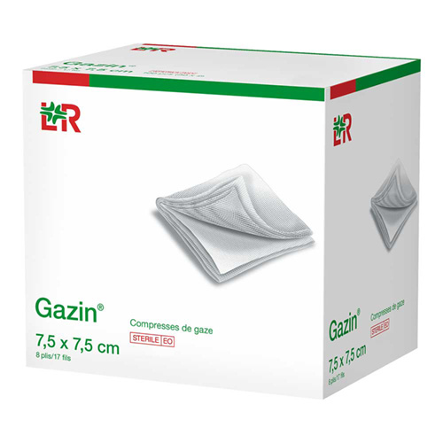 GAZIN Mullkomp.7,5x7,5 cm steril 8fach