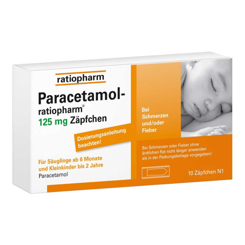 PARACETAMOL-ratiopharm 125 mg Z&auml;pfchen