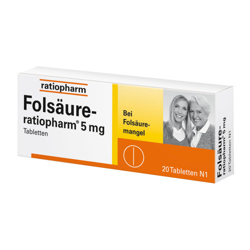 FOLS&Auml;URE-RATIOPHARM 5 mg Tabletten