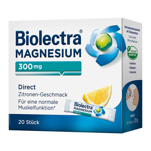 BIOLECTRA Magnesium 300 mg Direct Zitrone Sticks