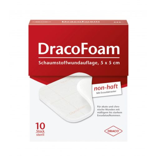 DRACOFOAM Schaumstoff Wundauflage 10x10 cm