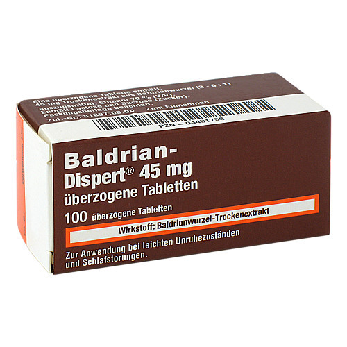 BALDRIAN DISPERT 45 mg &uuml;berzogene Tabletten
