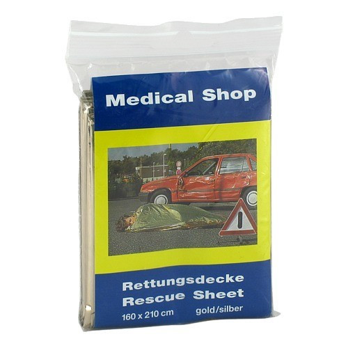 RETTUNGSDECKE YPSISAVE 160x210 cm gold/silber