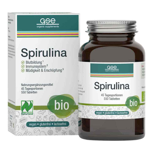 GSE Spirulina 500 mg Bio Naturland Tabletten