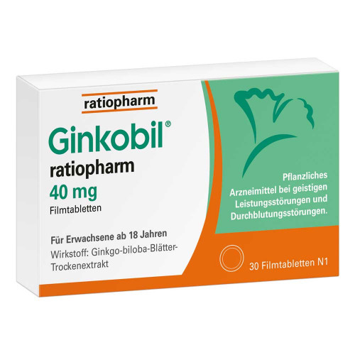 Ginkobil ratiopharm 40mg mit Ginkgo biloba