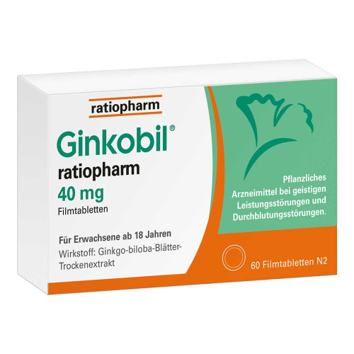 Ginkobil ratiopharm 40mg mit Ginkgo biloba