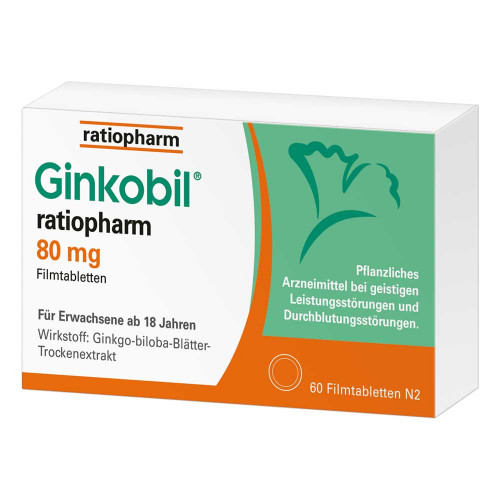 Ginkobil ratiopharm 80mg mit Ginkgo biloba