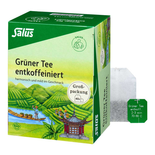GR&Uuml;NER TEE entkoffeiniert Bio Salus Filterbeutel