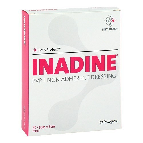 INADINE Salbengaze m.PVP-Iod 5x5 cm