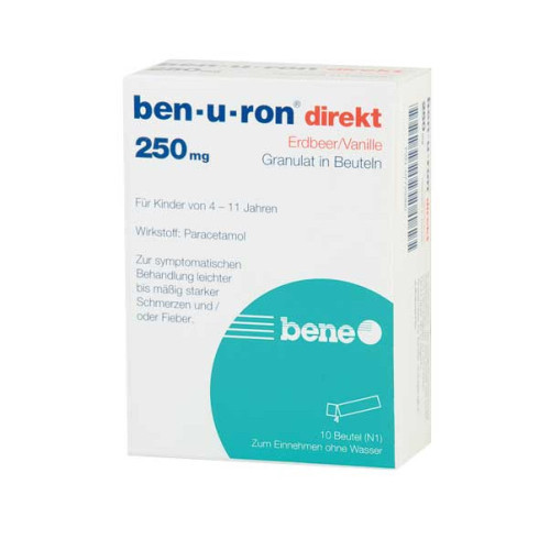 BEN-U-RON direkt 250 mg Granulat Erdbeer/Vanille