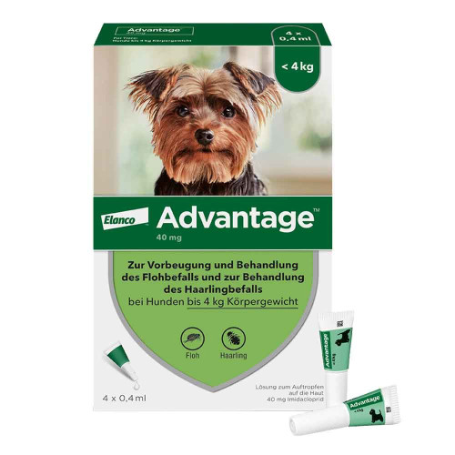 ADVANTAGE 40 L&ouml;sung f.Hunde bis 4 kg
