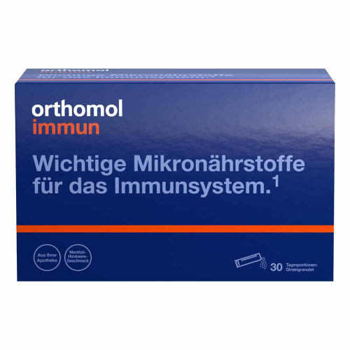 ORTHOMOL Immun Direktgranulat Himbeer/Menthol