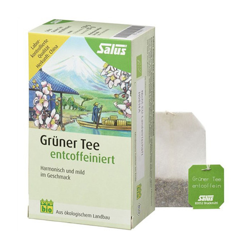 GR&Uuml;NER TEE entkoffeiniert Bio Salus Filterbeutel