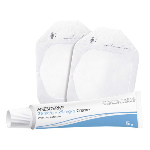 ANESDERM 25 mg/g + 25 mg/g Creme + 2 Pflaster