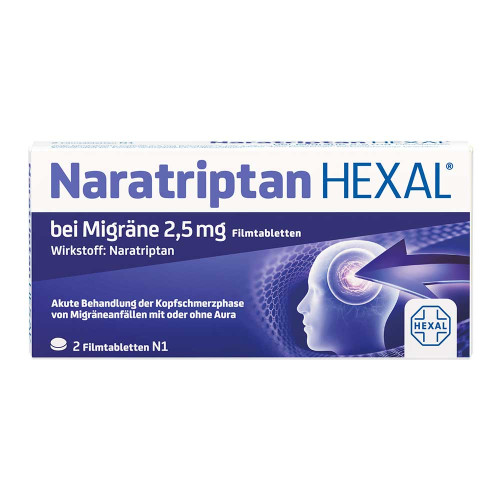 NARATRIPTAN HEXAL bei Migr&auml;ne 2,5 mg Filmtabletten