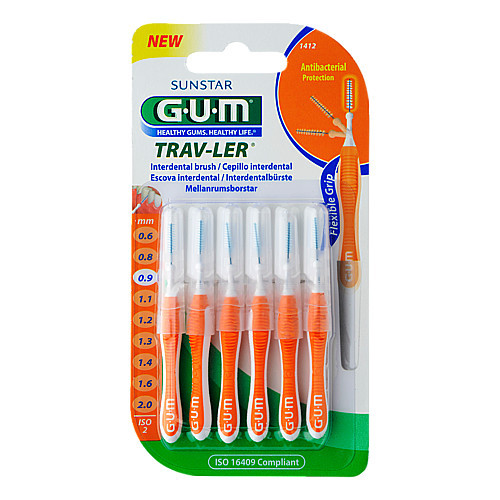 GUM TRAV-LER 0,9mm Kerze orange Intendent.+6Kappen