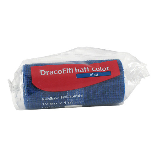 DRACOELFI haft color elast.Fixierb.10 cmx4 m blau