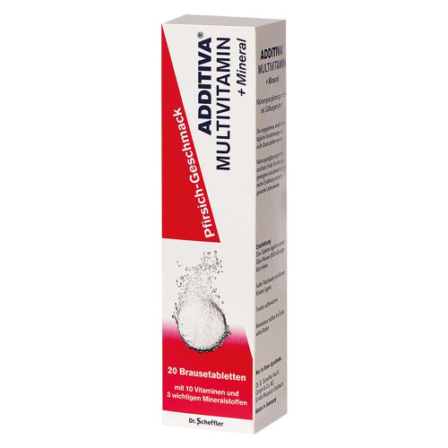 ADDITIVA Multivit.+Mineral Pfirsich R Brausetabl.