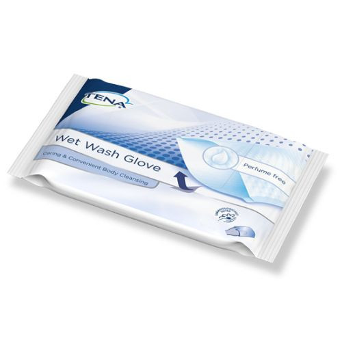 TENA WET Wash Glove parf&uuml;mfrei 15x23 cm blau