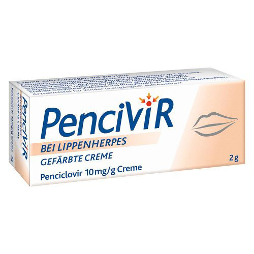 PENCIVIR bei Lippenherpes gef&auml;rbte Creme