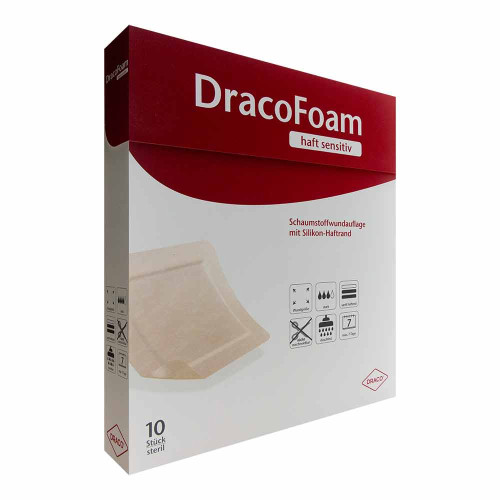 DRACOFOAM Haft sensitiv Schaumst.Wund.7,5x7,5 cm