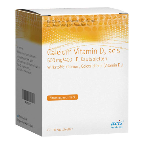 CALCIUM VITAMIN D3 acis 500 mg/400 I.E. Kautabl.