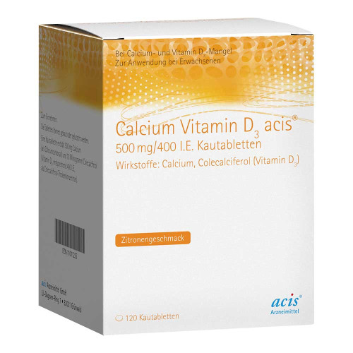 CALCIUM VITAMIN D3 acis 500 mg/400 I.E. Kautabl.