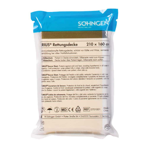 SIRIUS Rettungsdecke 160x210 cm gold/silber
