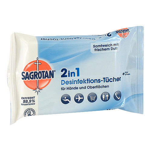 SAGROTAN 2in1 Desinfektions-T&uuml;cher
