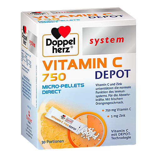 DOPPELHERZ Vitamin C 750 Depot system Pellets