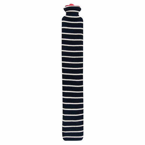 LONGI Gummi-W&auml;rmflasche Strickbez.BW 2 l marine