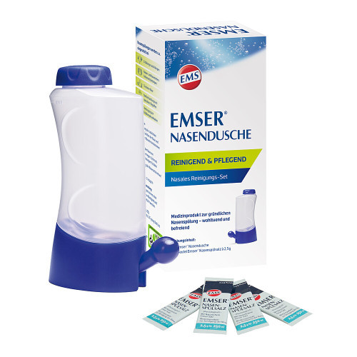 EMSER Nasendusche mit 4 Btl.Nasensp&uuml;lsalz