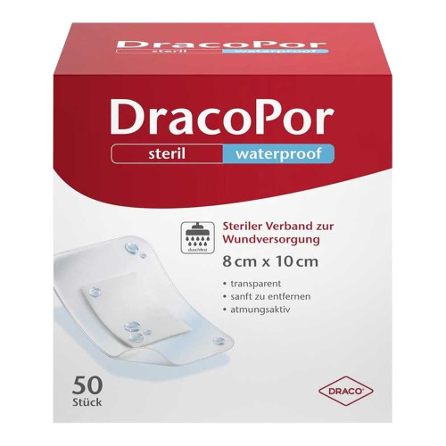 DRACOPOR waterproof Wundverband 8x10 cm steril