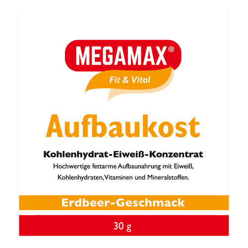 MEGAMAX Aufbaukost Erdbeere Pulver