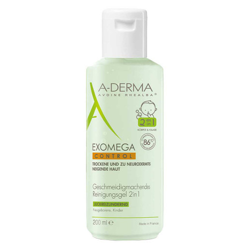 A-DERMA EXOMEGA CONTROL Reinigungsgel 2in1