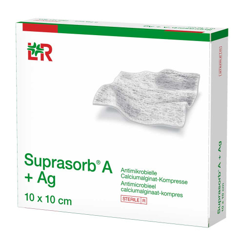 SUPRASORB A+Ag Antimik.Cal.Alginat Kompr.10x10 cm