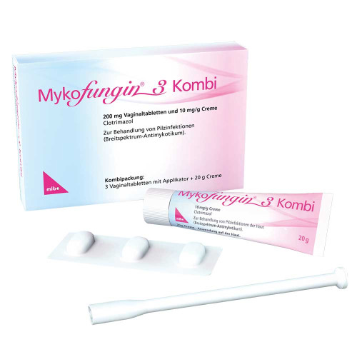MYKOFUNGIN 3 Kombi 200 mg Vaginaltab.+10 mg/g Cre.