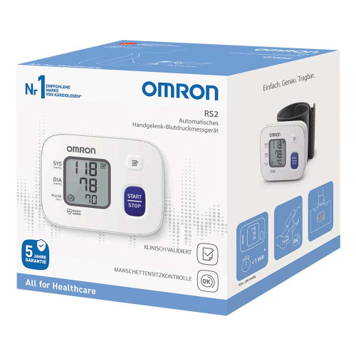 OMRON RS2 Handgelenk Blutdruckmessger&auml;t HEM-6161-D