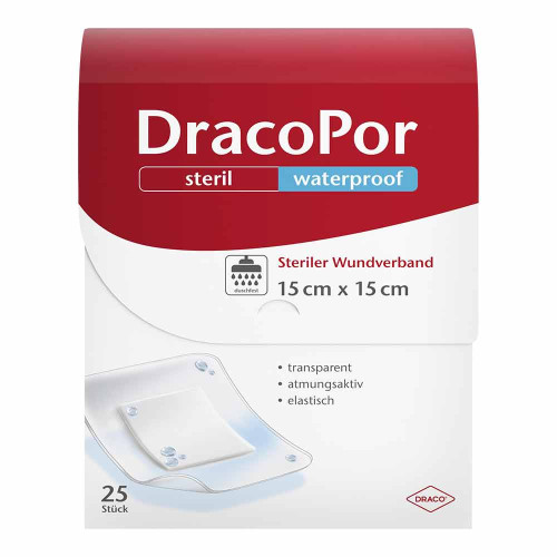 DRACOPOR waterproof Wundverband 15x15 cm steril