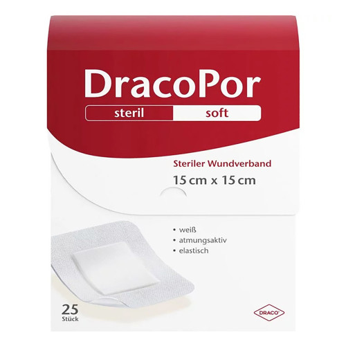 DRACOPOR Wundverband 15x15 cm steril